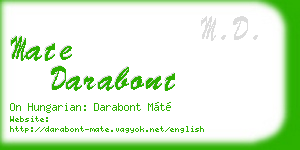 mate darabont business card
